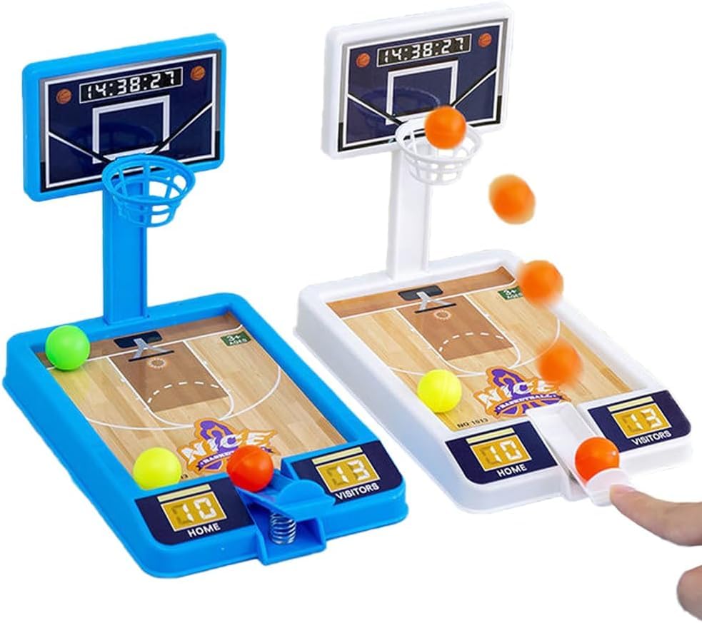 NATOSU Juego de Baloncesto de Mesa de 2 Piezas, Regalos para Fiestas de Baloncesto de Escritorio de Oficina, Nuevo Juego de Tiro de Baloncesto, Bolsas de Regalos para niños, niños y niñas