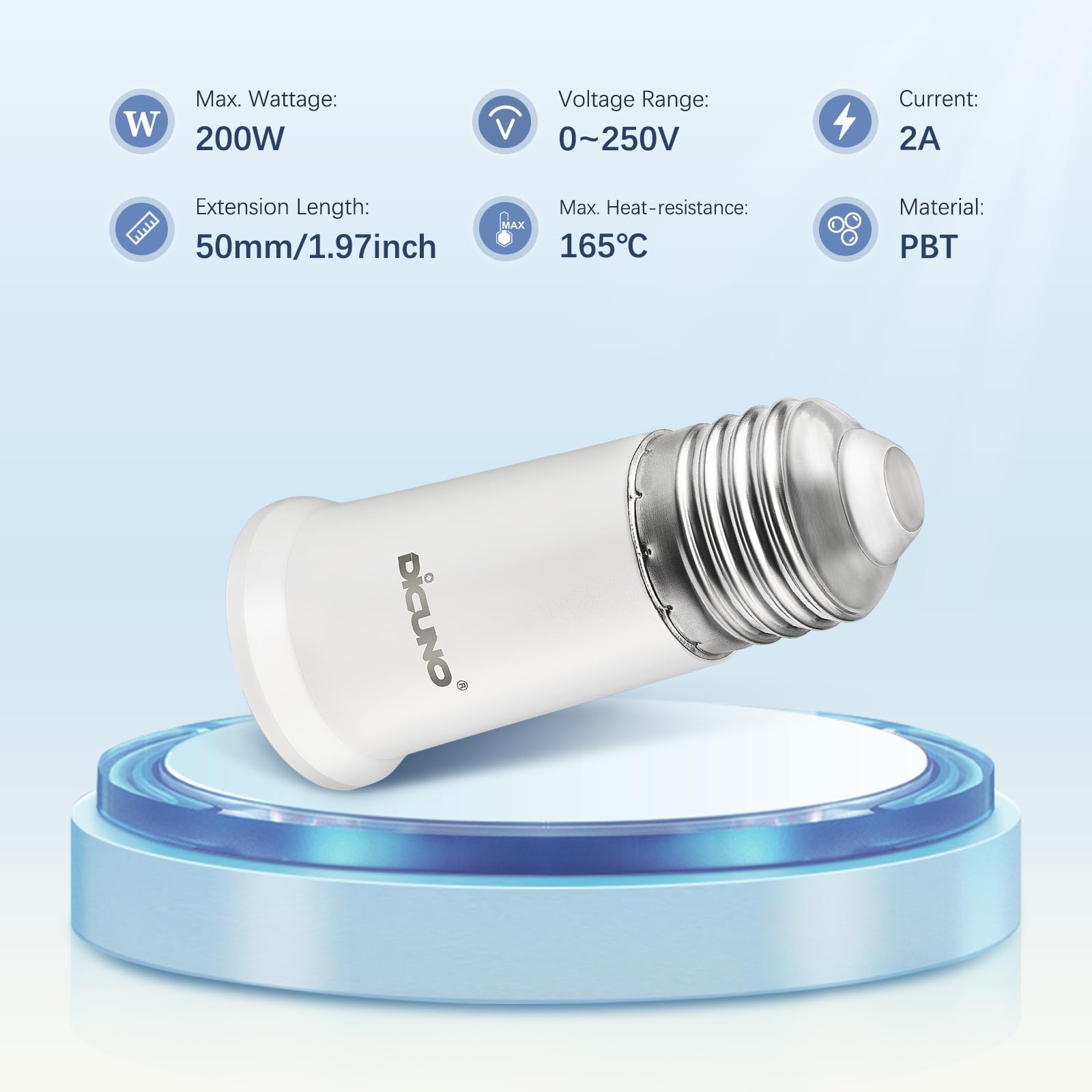 Prolunga Portalampada E27 - 2 Pezzi Da 5cm | Estensione Per Lampadine, Adattatore Per Soffitti