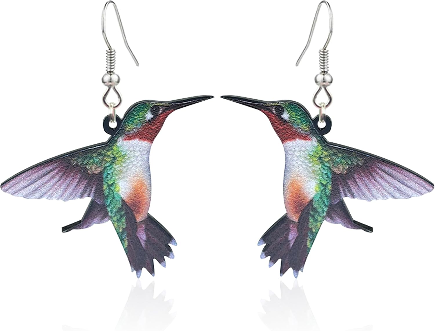 Acrylic Drop Dangle Hummingbird Bird Earrings Bohemian Animal Bird Earrings for Women Jewelry