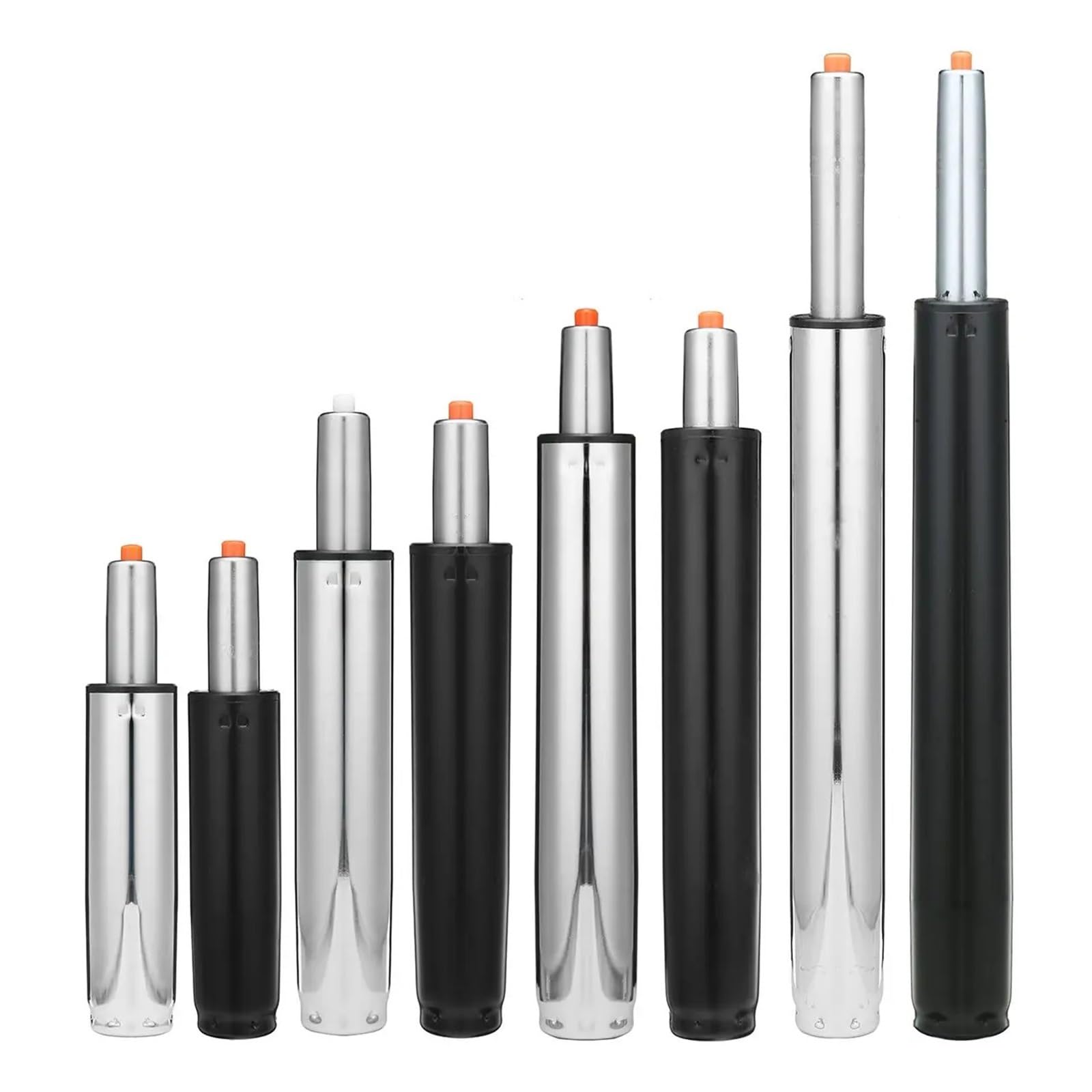 Vérin à gaz, Tailles multiples noires argentées résistantes réglables de cylindre d'ascenseur gaz(Black,100mm 8inch)