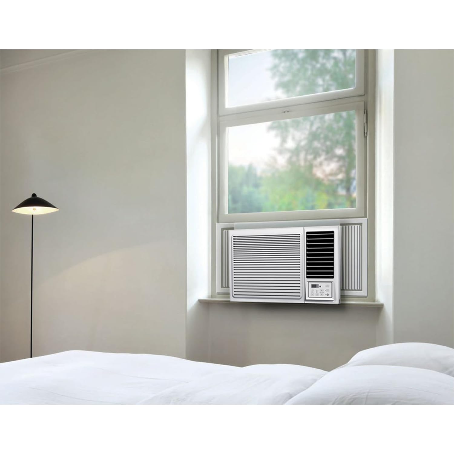 Climatizador monobloque para empotrar con ventana, 12000 BTU, eficiencia energética A/A, aire acondicionado para ventanas de bajo consumo con mando a distancia, ACW7-12