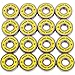 Yellow Jacket Premium Inline Skate Bearings, Roller Skate Bearings, 608, ABEC 9, Yellow Jacket (Pack of 16)