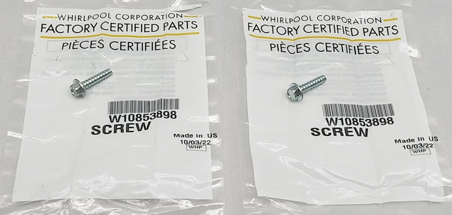 Generic W10853898 Dryer/Appliance Screw - New - Set of Two (2) - Genuine OEM - AM 4-3-4 - EA240422