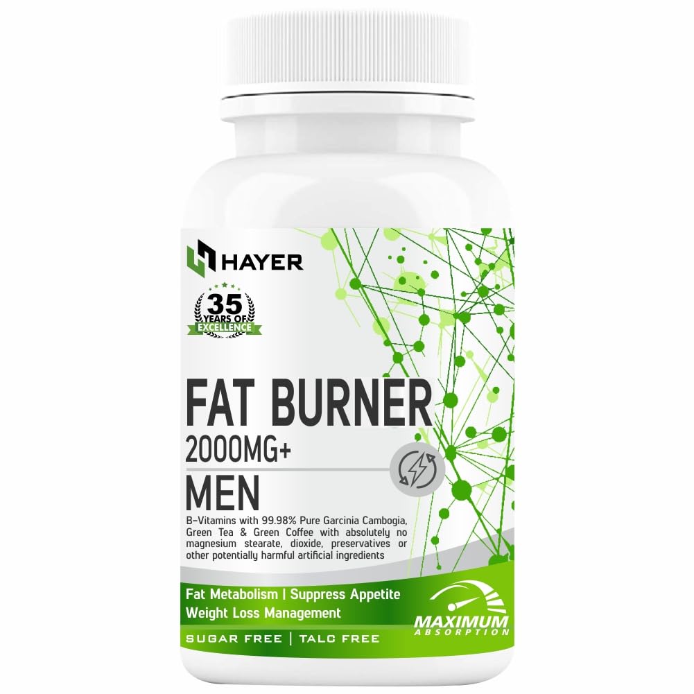 Fat Burners with Natural Supplements for Men, 98% Pure High Strength Belly Weight-Loss Supplement - Tablets