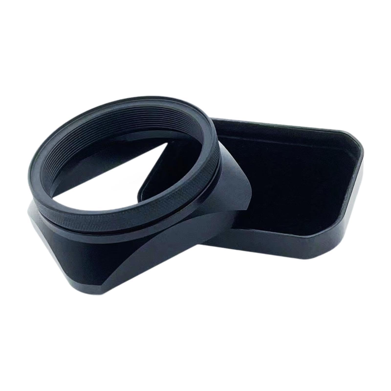 Parasol Cuadrado para Lente con Anillo Adaptador Y Tapa Metálica Protector Bloquea Y Resistente para Fotografía Al Aire Libre Filmación Uso E, Negro