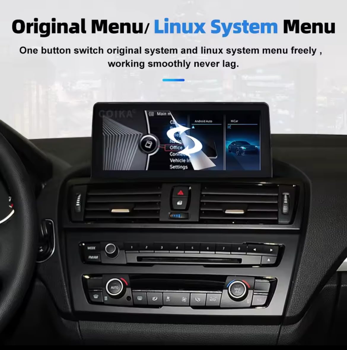 BMW Serie 1 F20 F21 Serie 3 F30 F31 F34 Serie 4 F32 F33 F34 CTB 10.25" CarPlay Android Auto Schermo Touch Retrofit Plug & Play