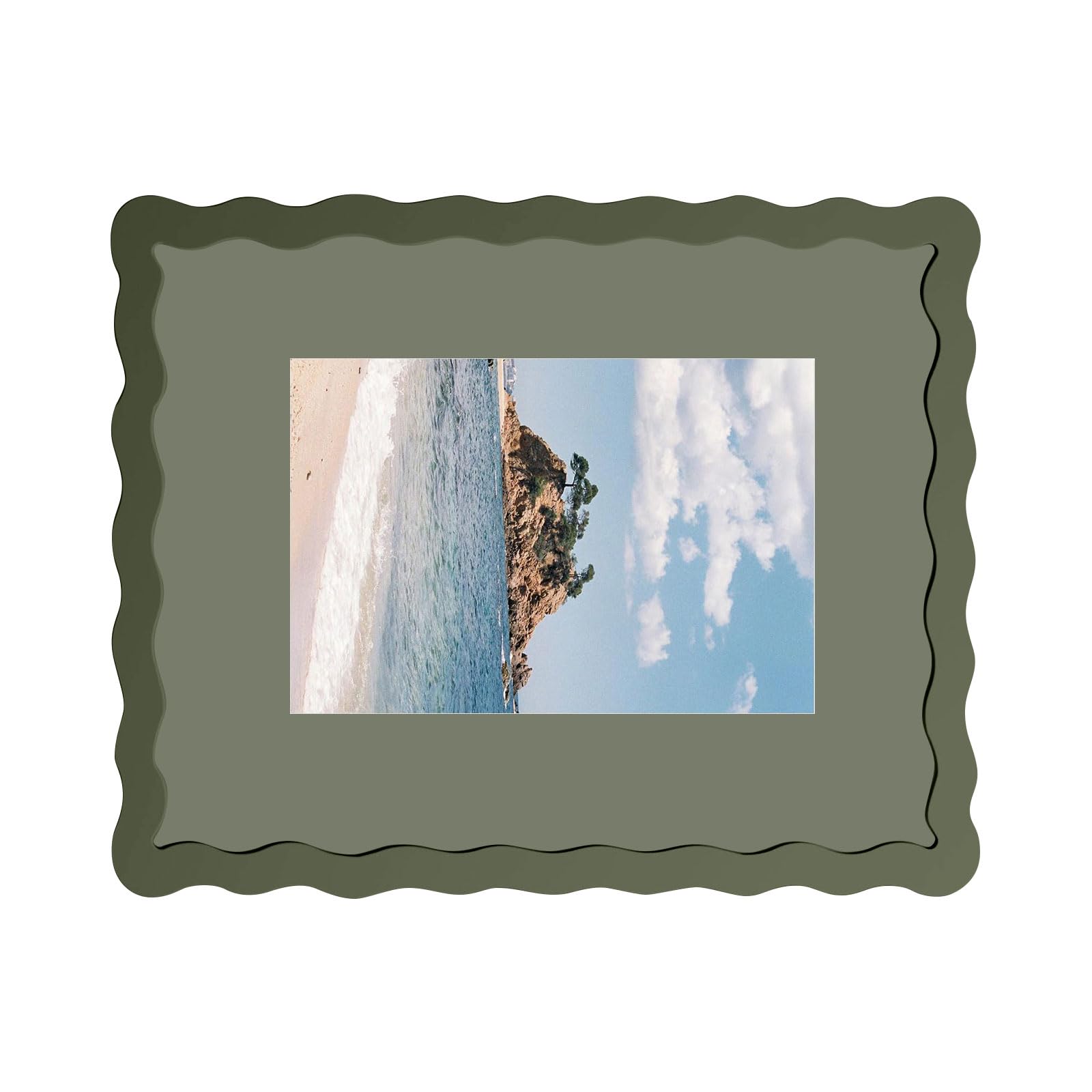 PANGBOER Unique Designed 5x7 Photo Frame in Wood Build for Wall Hanging or Tabletop Display Wall Hanging Photo Frame