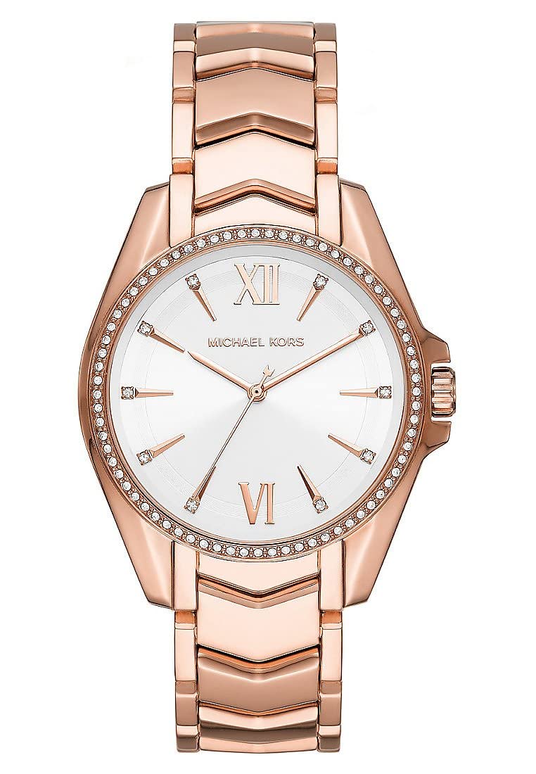 Michael Kors Whitney Reloj para Mujer, Movimiento de Cuarzo con Correa de Acero o Piel