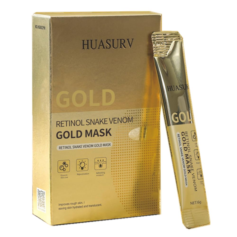 Retinol Snake Venom Gold Mask, Golden Collagen Peel Off Face Mask