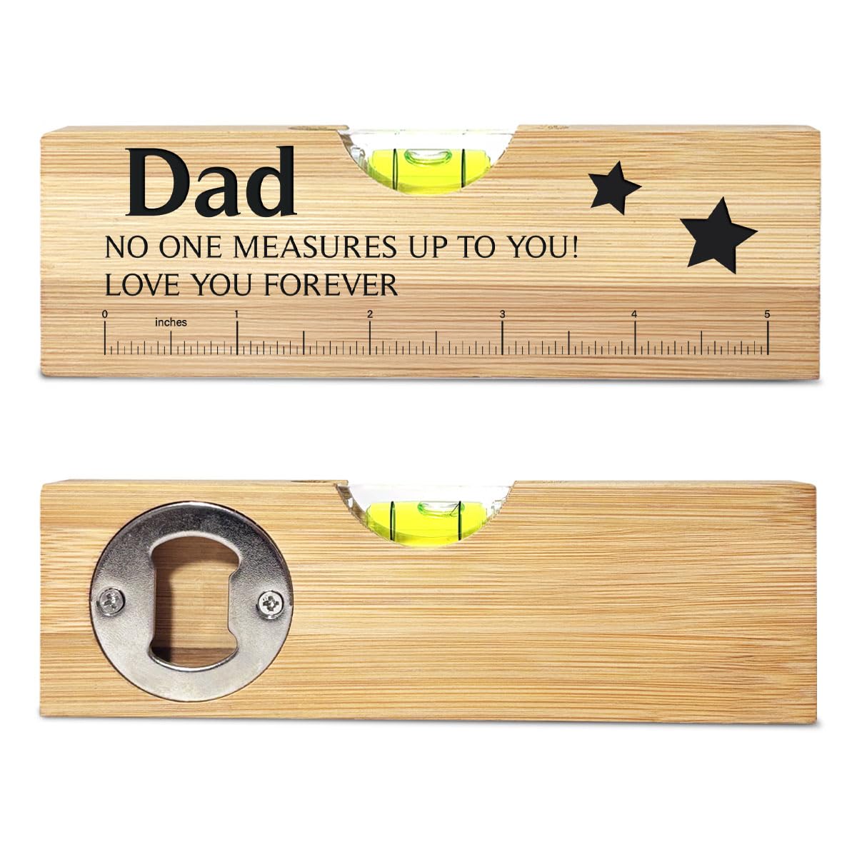 Christmas Gifts for Dad Wooden Spirit Level Father's Day Birthday Valentines Christmas Thank Gifts for Dad No One Measures Up To You Love You Forever Gift Aqgwz3213