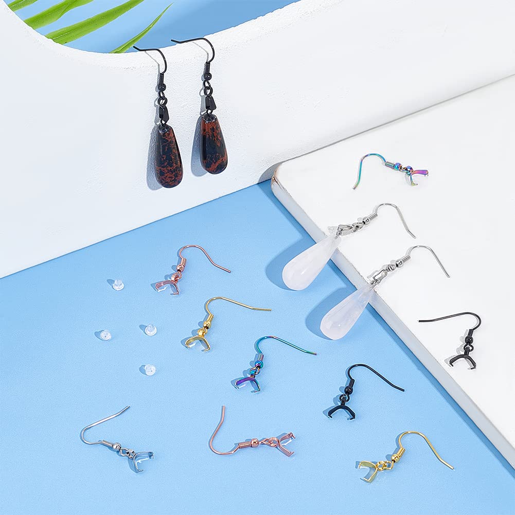 50 Crochets Boucles D'Oreilles Dorés Acier Inoxydable UNICRAFTALE - Fil Oreille Avec Boucle Pour Bijoux