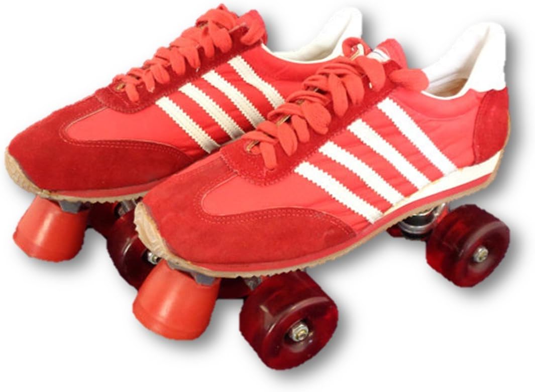 Red Sneaker Vintage Style Roller Skates Mens Size 10