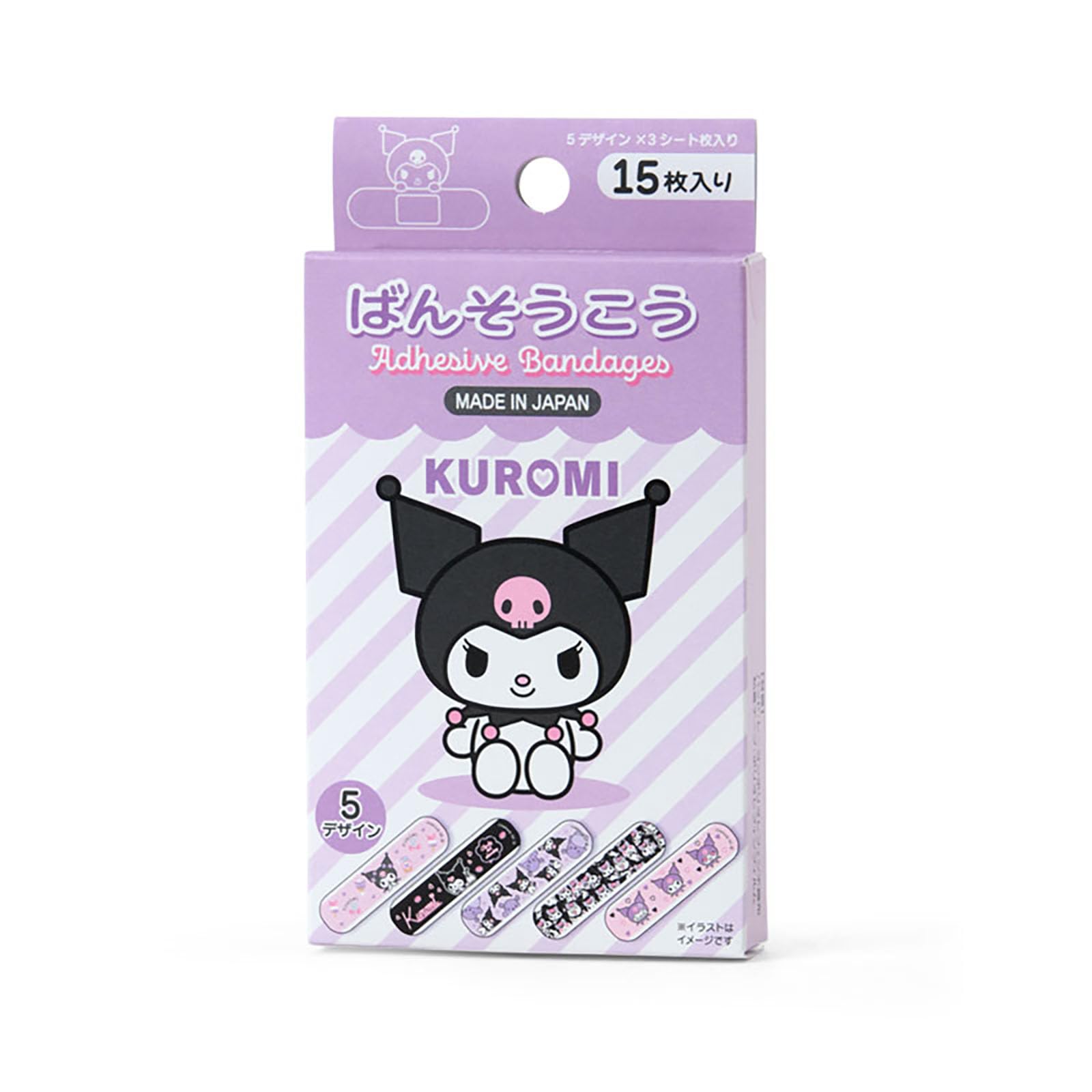 Sanrio 620319 Boxed Bandage, Chromi Pad: Rayon Polyolefin Non-Woven Fabric Adhesive Tape: Polyolefin Film, Individually Wrapped