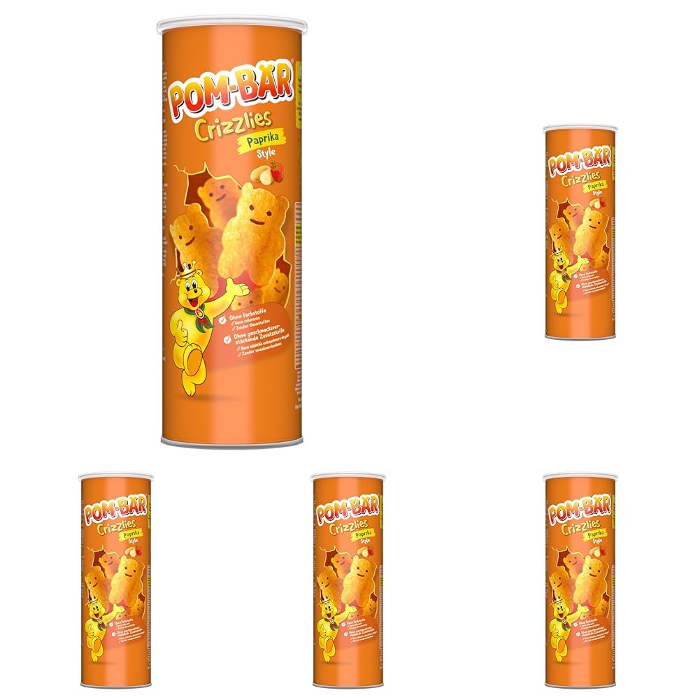 Pom-Bär Crizzlies Paprika Style 155 g (Packung mit 5)