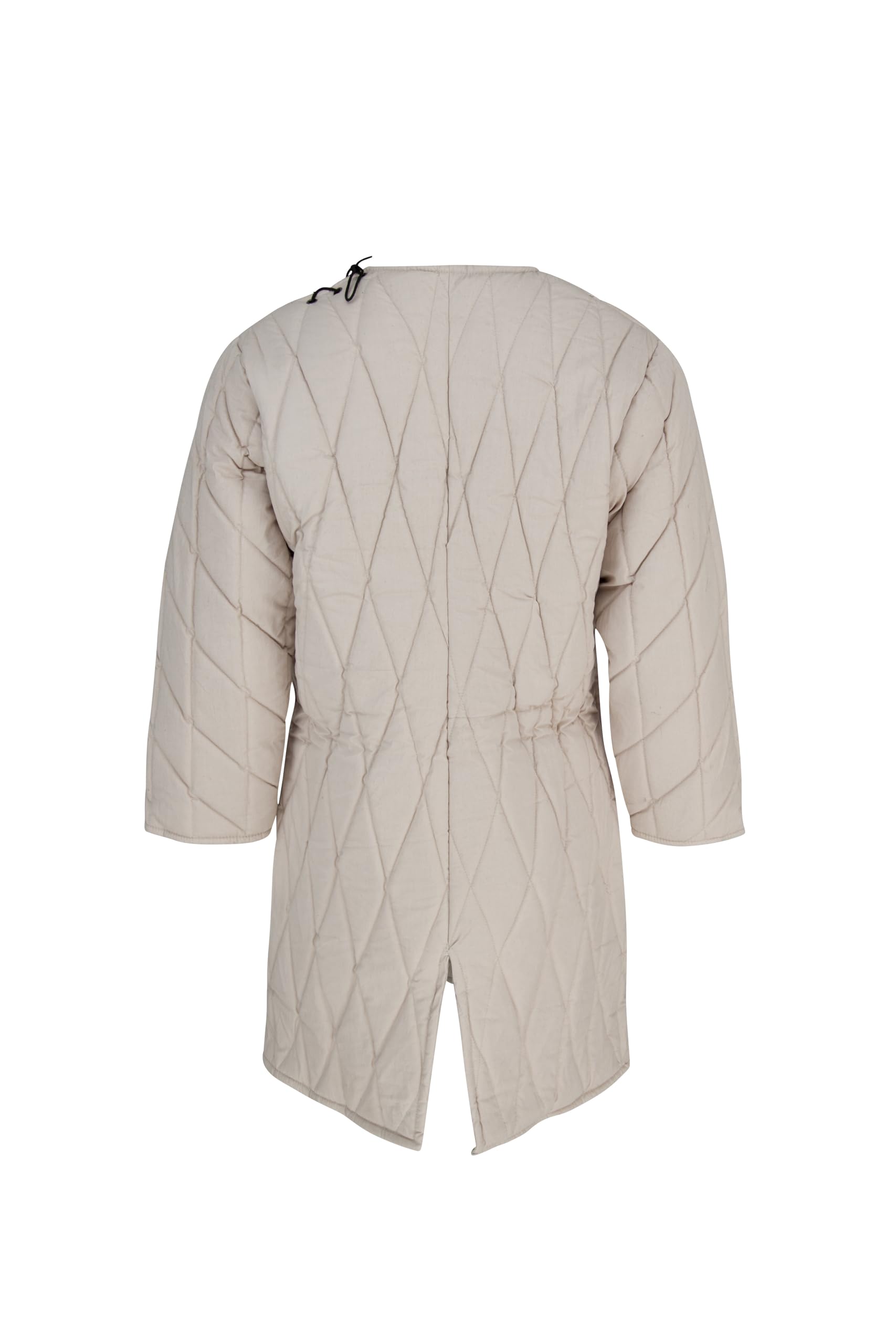 Leonardo Carbone® Klassischer Mittelalter Gambeson Nils - Mittelalter Kleidung Herren, Kostüm Accessoires, Gambeson-Mantel volle Ärmel, Theater-Kostüm, LARP, Cosplay - 100% Baumwolle Natur 3XL