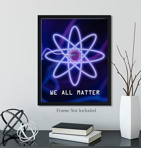 Miniatura 6 de Govivo We All Matter - Decoración de pared de juego de palabras de ciencia de arte atómico para el aula - Arte de pared para profesores - Decoración