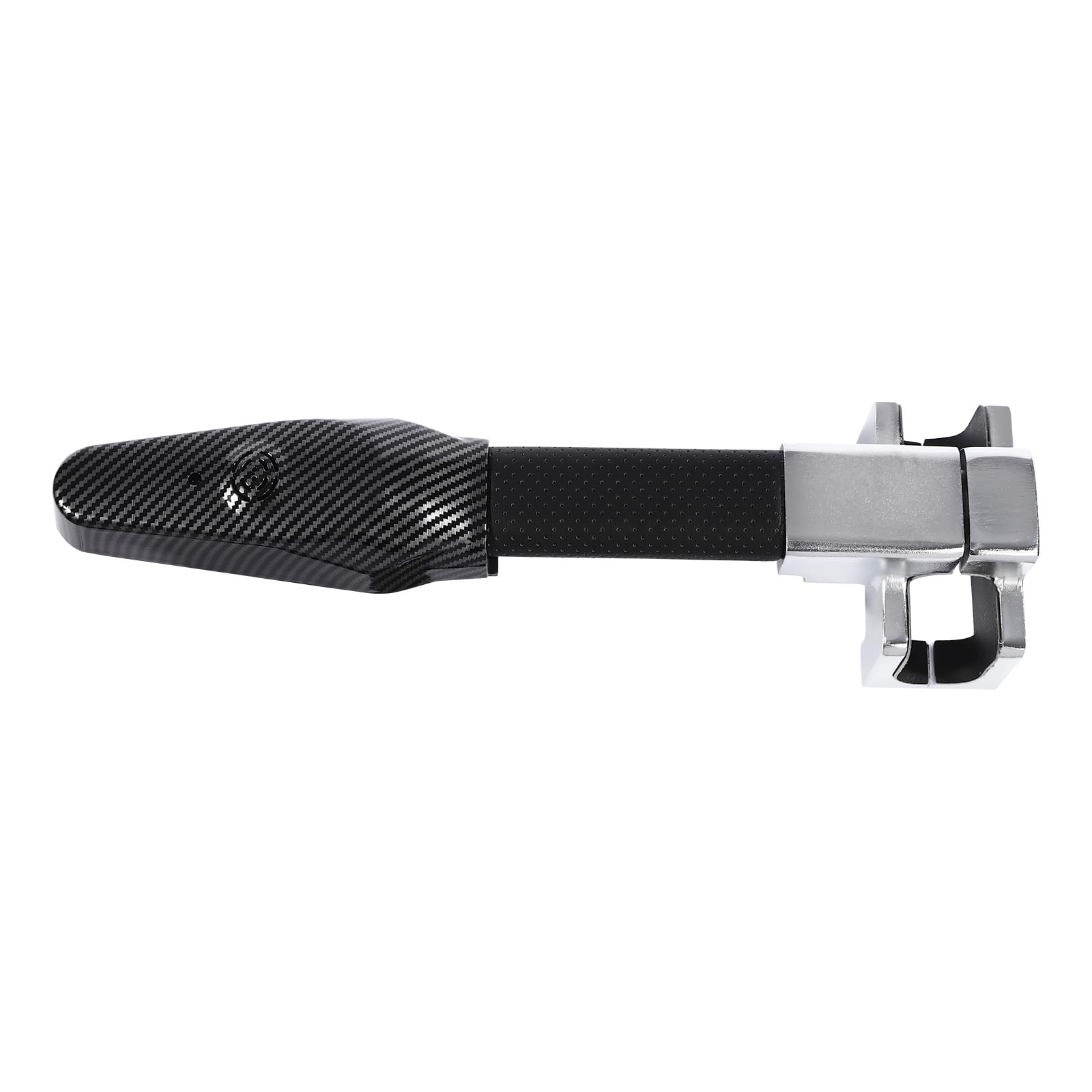Cepo de volante con alarma, ajuste universal, para coche, rango de bloqueo ajustable, bloqueo de volante, 120 dB, ajuste antirrobo, protección del vehículo, plata