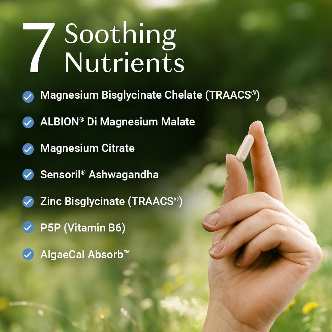 AlgaeCal Magnesium Relax for Sleep, Stress, & Cortisol Support, 60 Caps — Amazon image 3