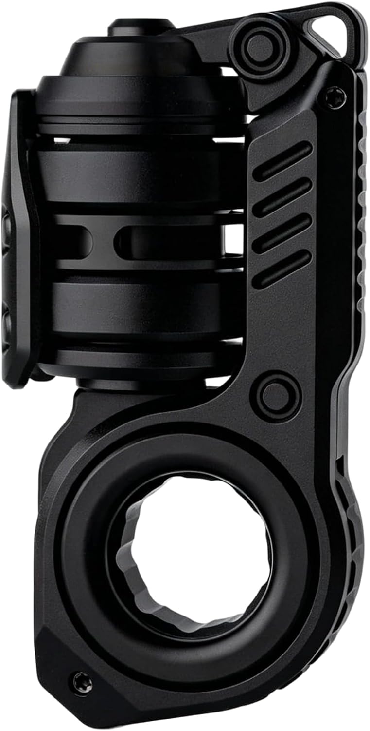 SiniaN Fidget Toys Adults, Aluminum SiniaN Fidget Slider EDC Fidget Toys for Keep Focus & Anxiety Relief, Cool Gadgets for Men & EDC Collectors (Aluminum Black)