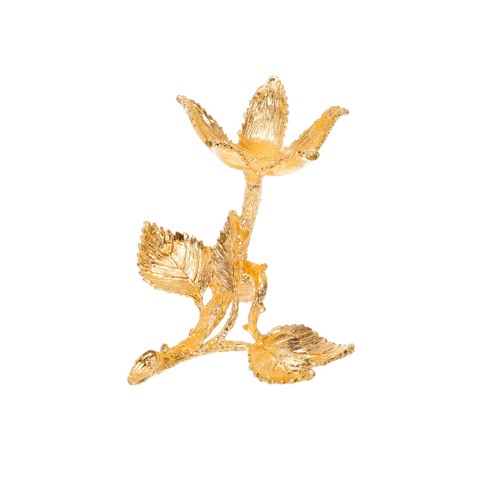 sourcing map Alloy Crystal Ball Display Holder Light Luxury Egg Sphere Stand Decoration Stand Gold Rose Flower for Home