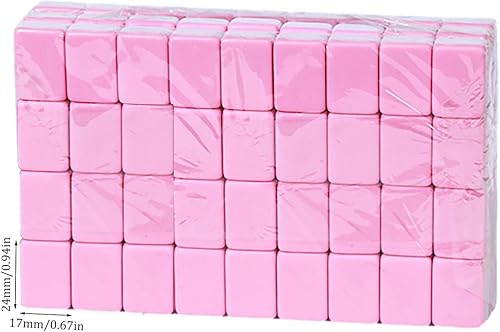 Miniatura 5 de Mahjong Sets - Juego de mesa de viaje tradicional chino con bolsa de sujeción juego de festival con palabras claras mini Mahjong chino 144 azulejos