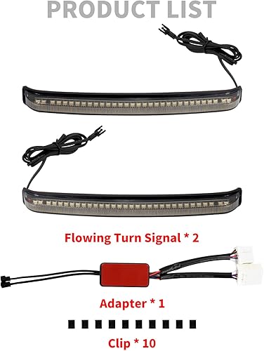 Miniatura 4 de HDBUBALUS Luz trasera de alforja de motocicleta, señal de giro secuencial LED lámpara de freno para Harley Touring Street Gilde Road Gilde Road King