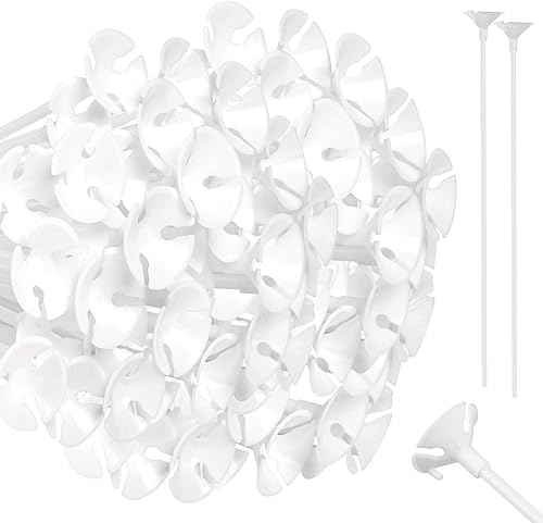PP OPOUNT 320 palos para globos, palos de globos de plástico de 12.6 pulgadas, soportes para globos para aniversario, boda, cumpleaños, decoración