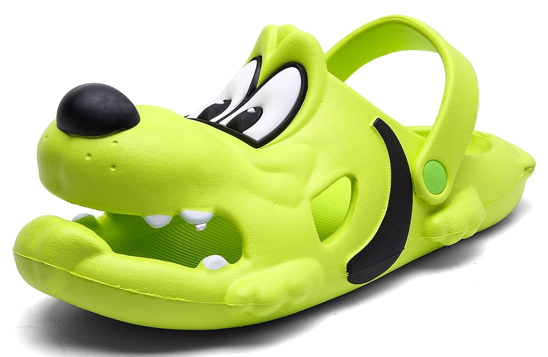 ANYUETE Kids Clogs Boys Girls Cute Cartoon Dog Sandals Slip-On Slippers Slides Shoes(Toddler/Little Kid/Big Kid)