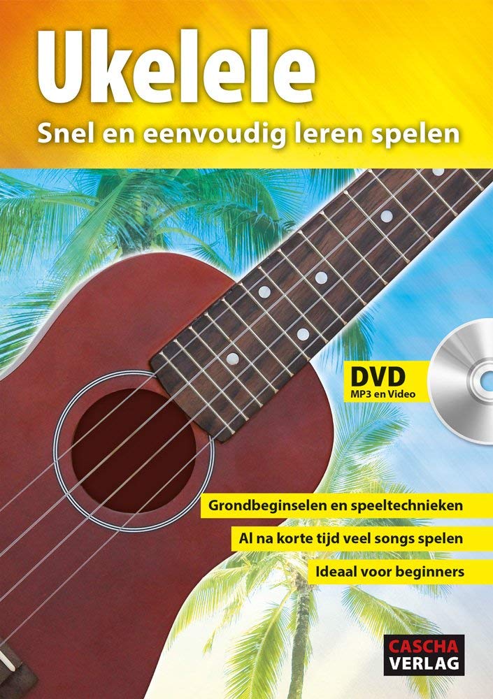 Cascha HH 3956 NL Ukulele Soprano con Manuale in Olandese, Accordatore, Borsa, 3 Plettri e Corde Aquila