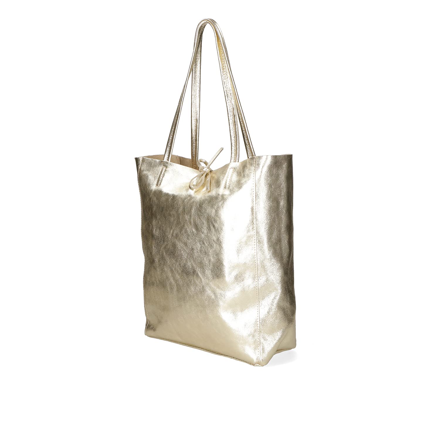 Chicca Borse Borsa a Mano Shopper da donna in pelle made in Italy - 40x36x11 cm