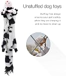 SHARLOVY Dog Squeaky Toys 5 Pack, Pet Crinkle Toy No Stuffing Animals Plush, Dog Chew for Large and Medium, Doggie Teething for Boredom