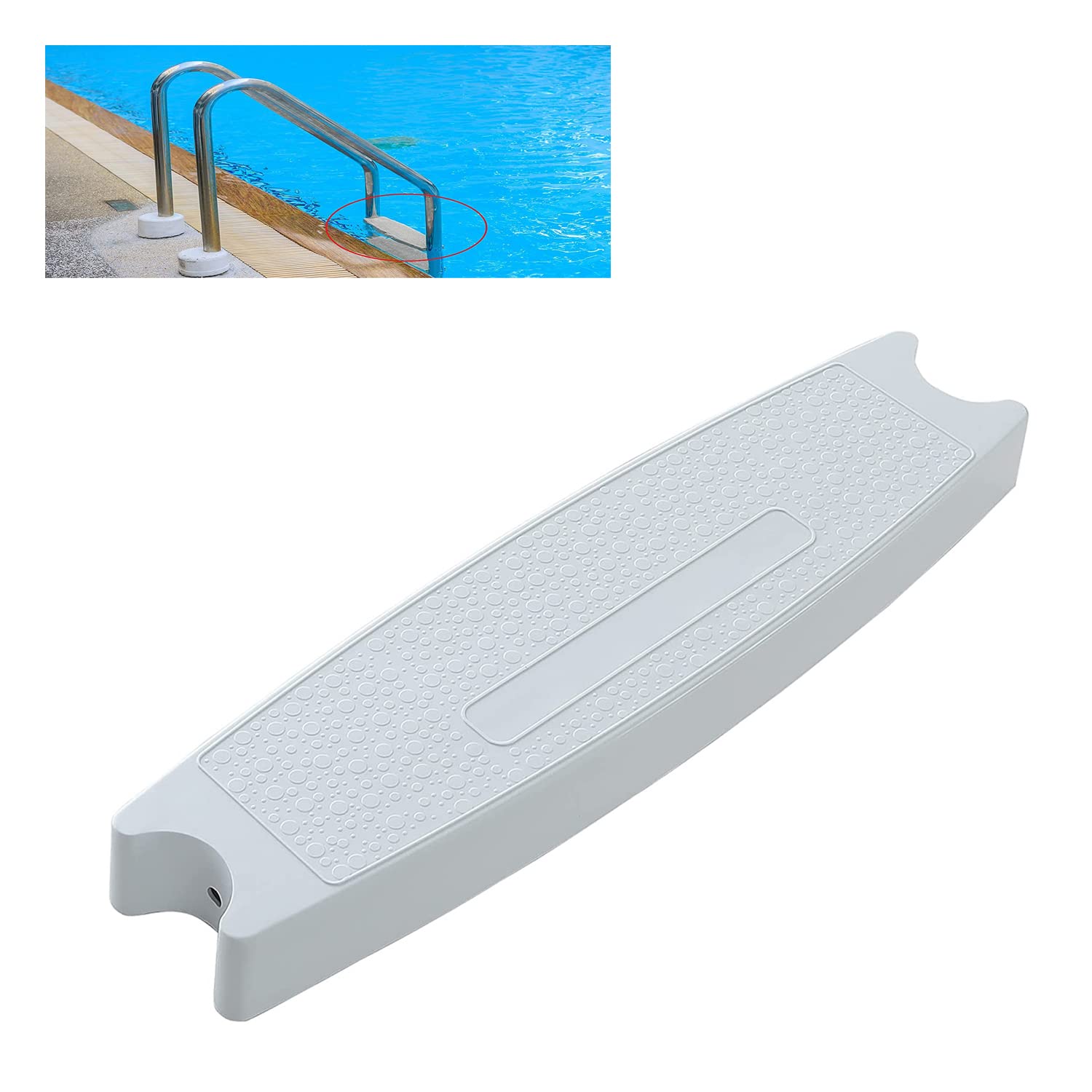 HECASA Escalera universal de repuesto para alberca de 45,7 cm, resistente (1 unidad)