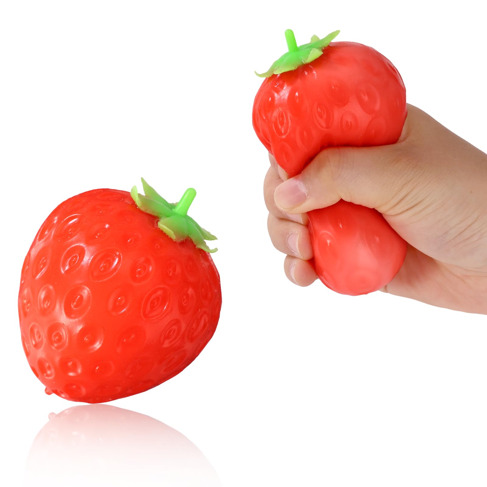 3pcs Strawberry Squeeze Toy, Cute Fruit Fidget Toy