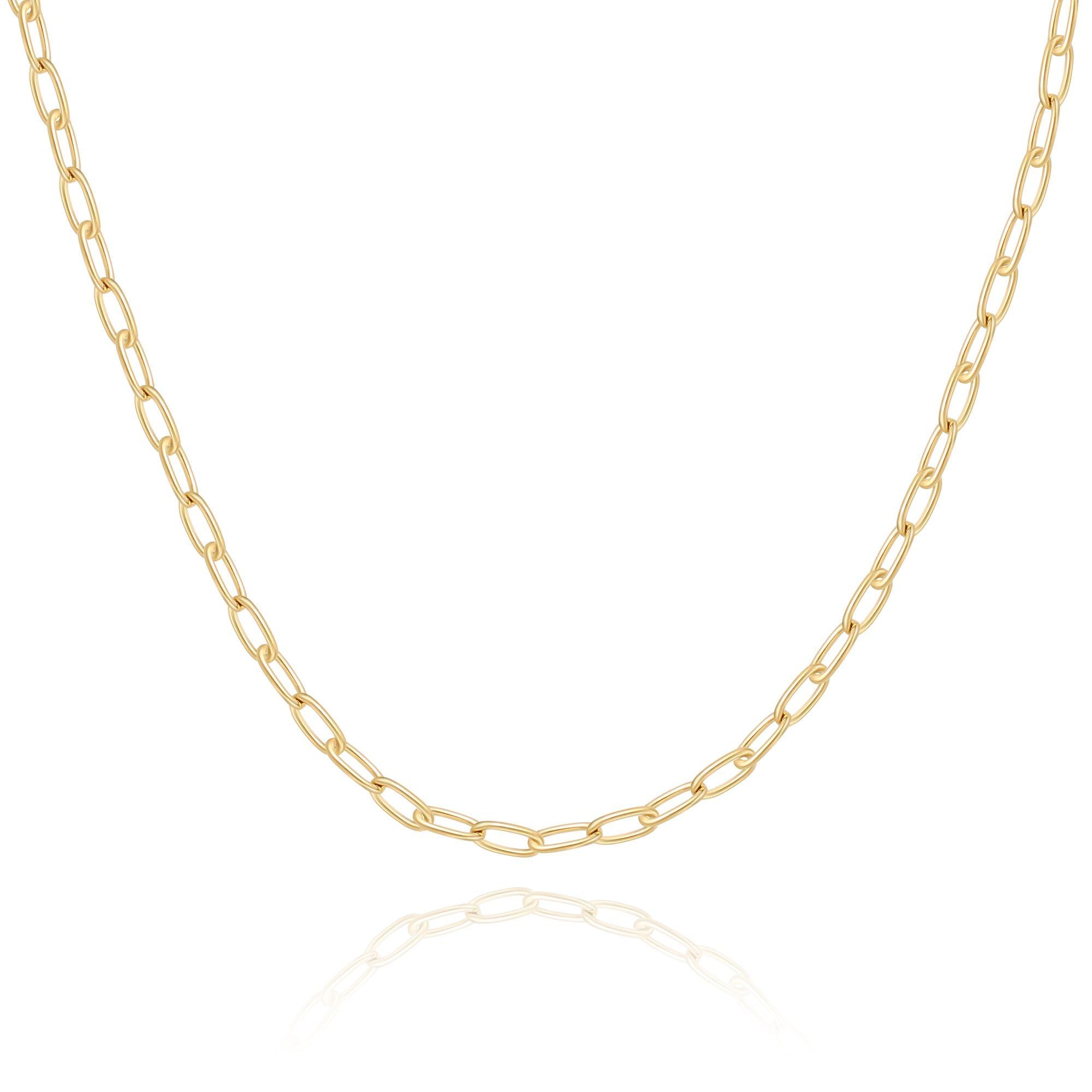 MARLION JEWELS Collar de Acero Inoxidable 316L en Forma de Pequeñas Cadenas para Mujer. Colgante de Acero Quirúrgico con Baño en Plata u Oro 18K. Perfecto Regalo Cumpleaños y Día de la Madre. Joyas para mujer.