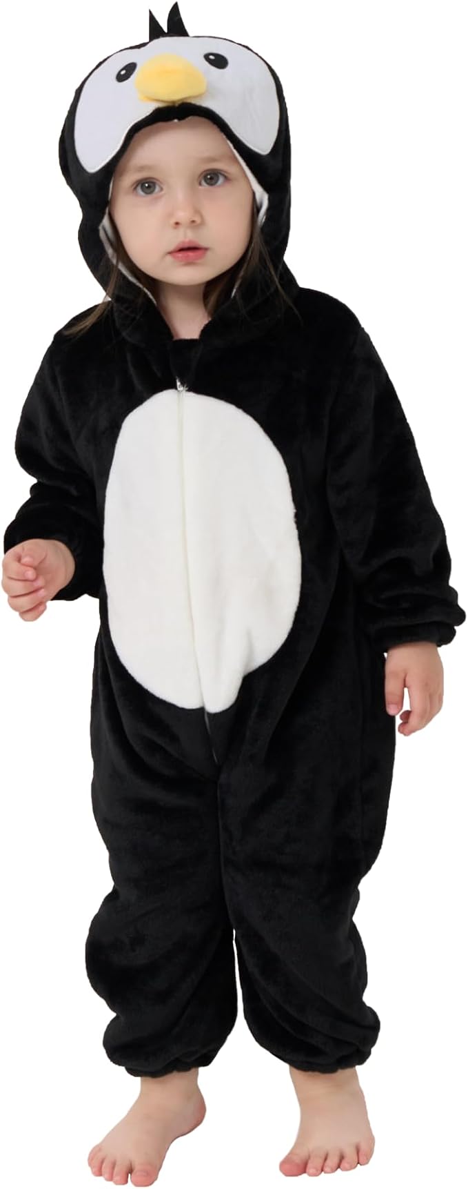 Unisex Baby Animal Costume Pajamas, Infant Flannel Hooded Halloween Romper Cosplay Costume/Homewear/Sleepwear