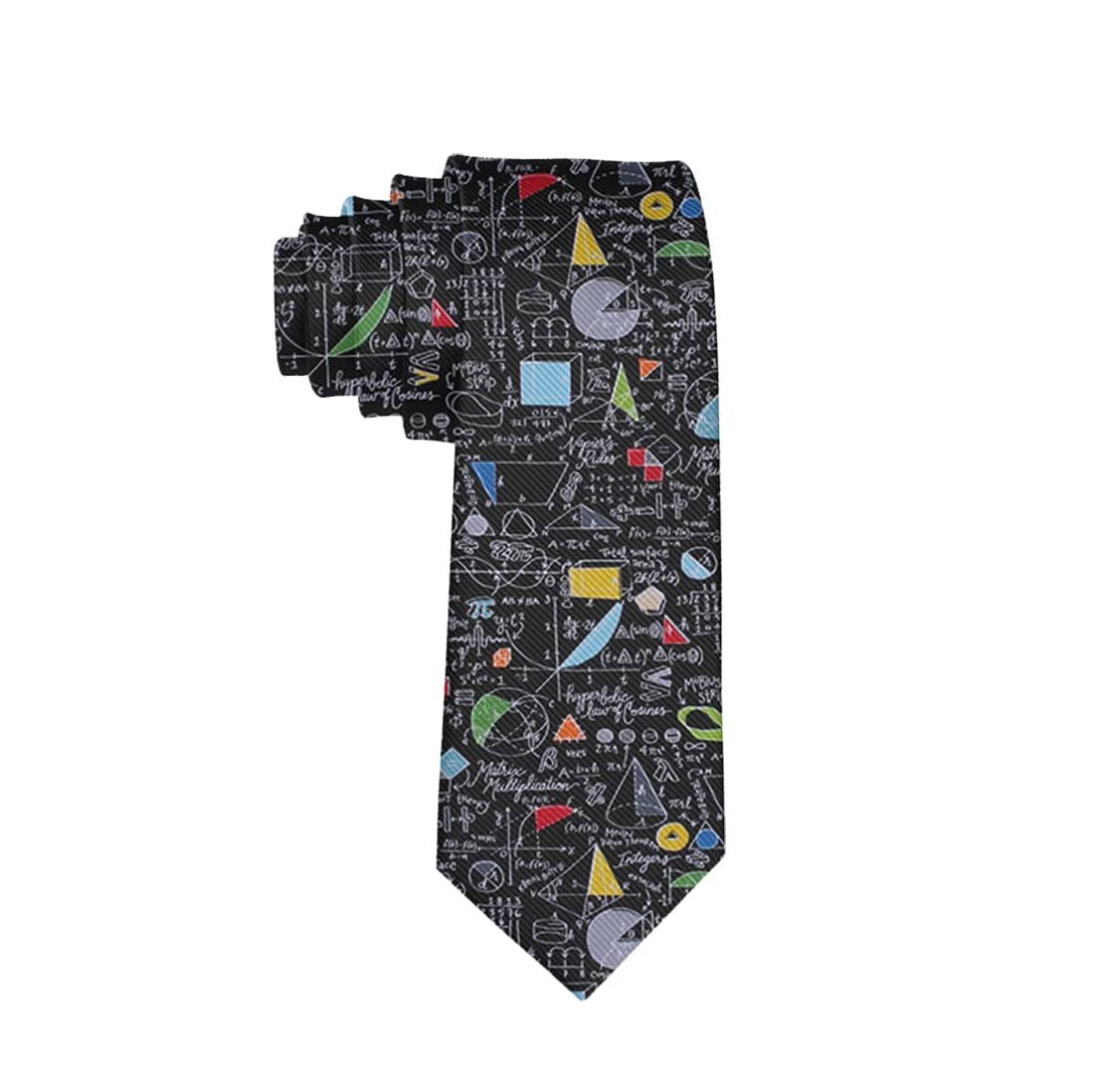 Zerosevenee Men's Math Equations Trigonometry Tie Funny Neckties Fashion Wide Novelty Neck Ties For Teen