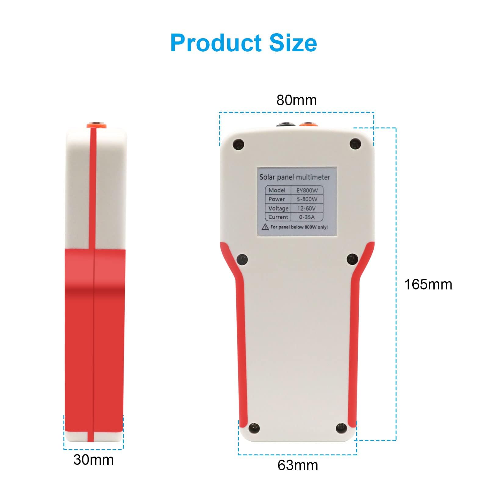 Photovoltaik Solarpanel Tester, EY800W Solarpanel Tester,installationstester,Leistungsmesser,Leerlaufspannungs detektor,mit automatischer MPPT Erkennung,LCD Display,für Photovoltai Panel