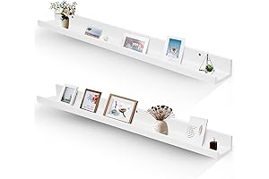 Muzilife 45.3" Set of 2 White Floating Shelves