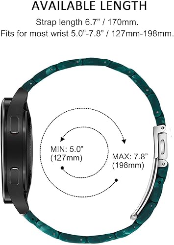 Vista 58 de Correas compatibles con Samsung Galaxy Watch 7 / FE / 6/6 Classic / 5/5 Pro / 4/4 Classic / 3 de 1.614 in / Huawei GT3 de 1.654 pulgadas, 0.787