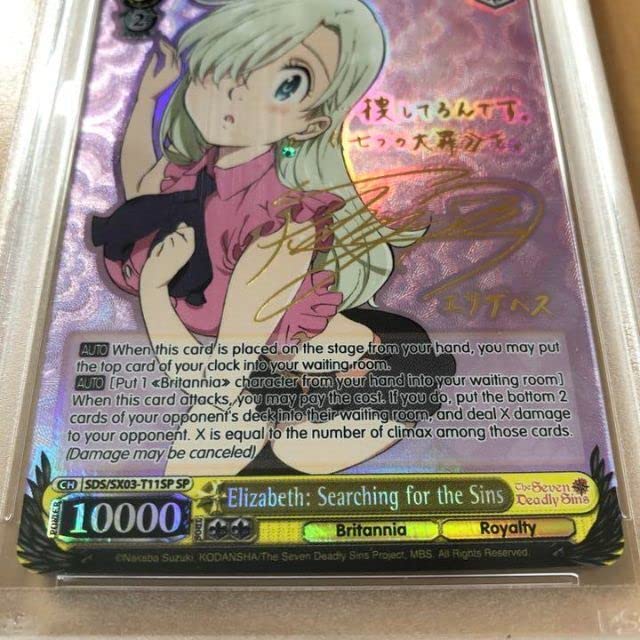 Amazon.co.jp: PSA9 ヴァイス 聖杯戦争への参戦 セイバー WS SP サイン 
