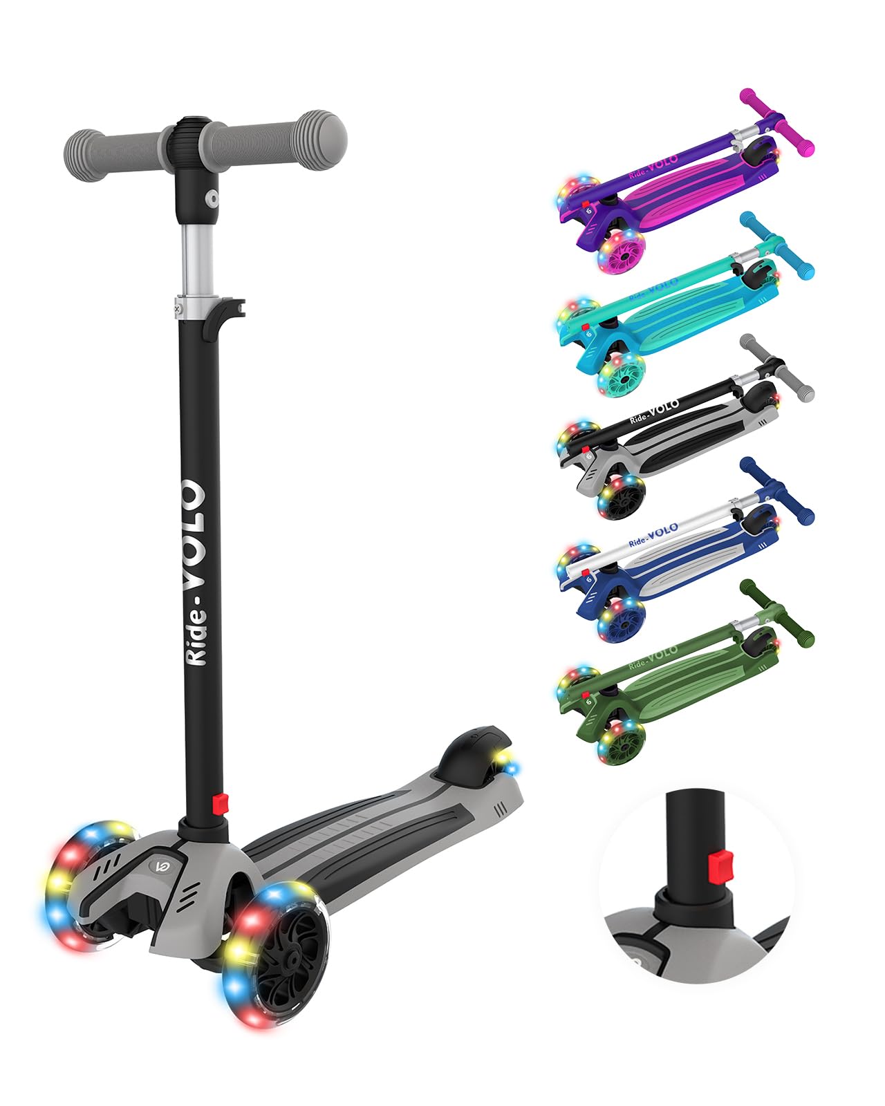 Amazon.co.jp: RideVOLO キックスクーター 子供向けキックボード