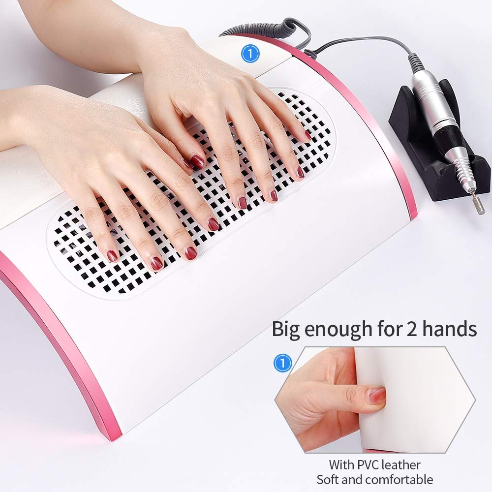 Aspirapolvere per unghie professionale, aspiratore per polvere per unghie, 30000PRM, trapano elettrico per manicure e pedicure, smerigliatrice portatile, macchina per nail art in acrilico con 2 sacc