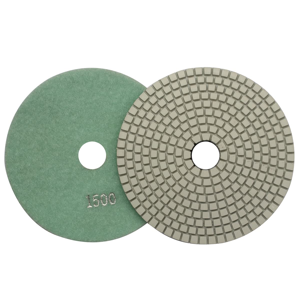 Discos de Pulir, Almohadillas de Pulido de Diamante de 5 Pulgadas, Grano 1500 Húmedo, Piedra, Mármol, Granito, Hormigón, Cerámica, Vidrio, 10 Unidades