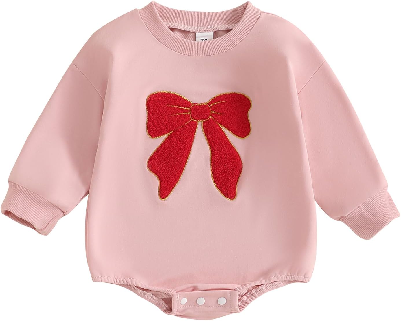 FYBITBO Infant Baby Girl Clothing Bow Print Sweatshirt Romper Bubble Long Sleeve Onesie Valentines Day Outfit Spring Clothes FYBITBO Infant Baby Girl Clothing Bow Print Sweatshirt Romper Bubble Long Sleeve Onesie Valentines Day Outfit Spring Clothes