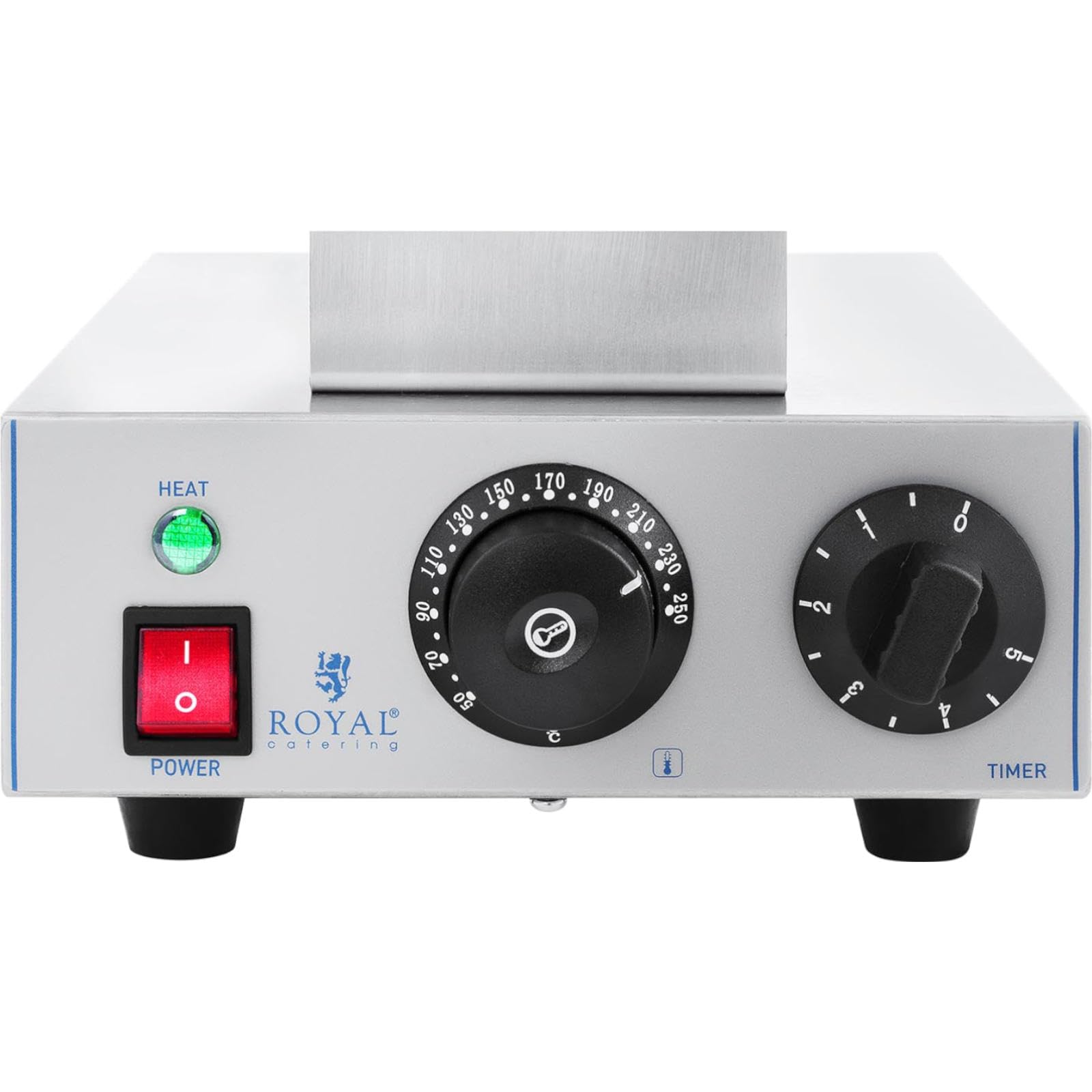 Royal Catering Gofrera con Base de Burbujas Bubble Waffle Maker RCWM-1400-B (1.415 W, Acero inoxidable y Aluminio, Temperatura 50-250 °C)
