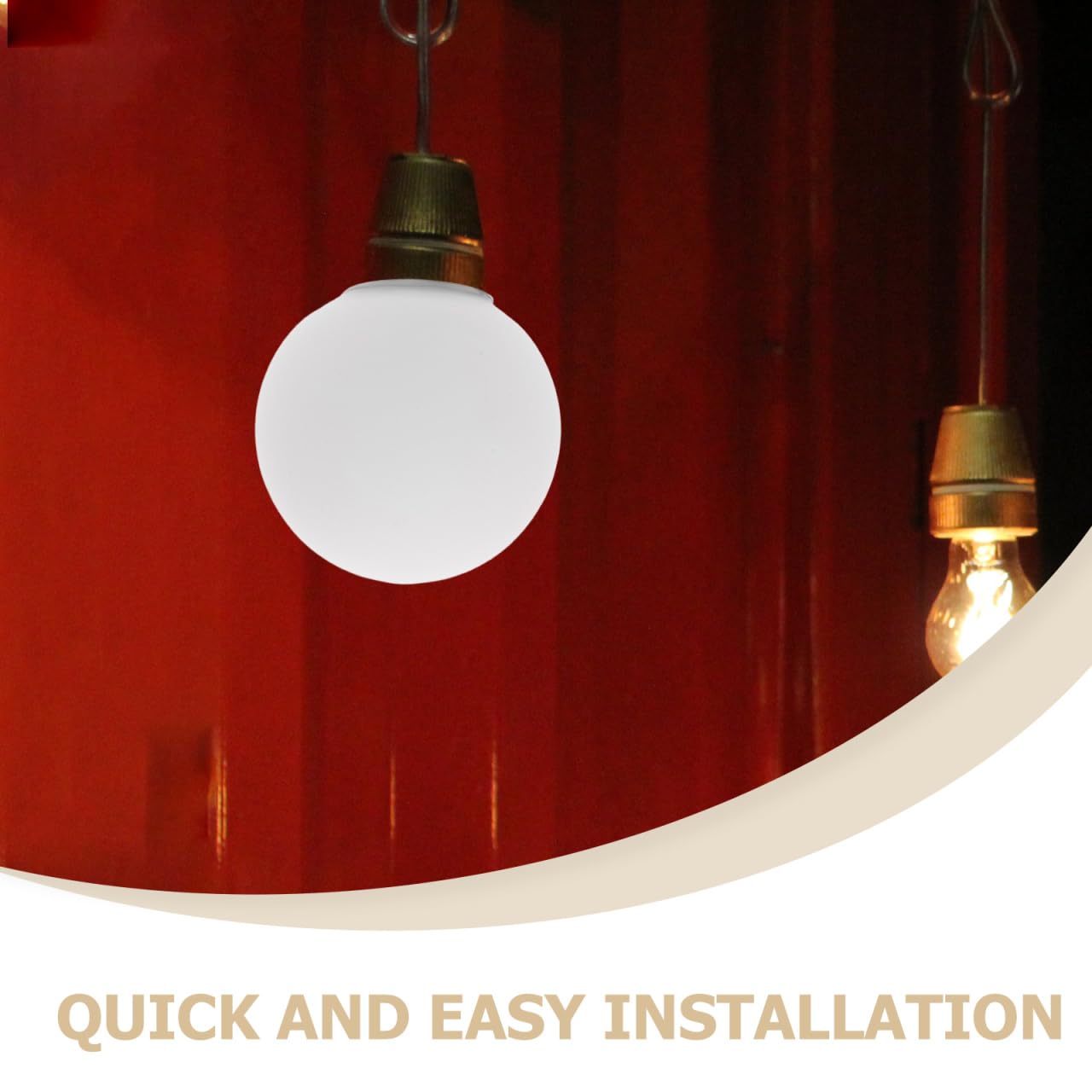 Amosfun Kugel Lampenschirm Weiß - 2 Stück Ersatzschirm Für Pendelleuchten