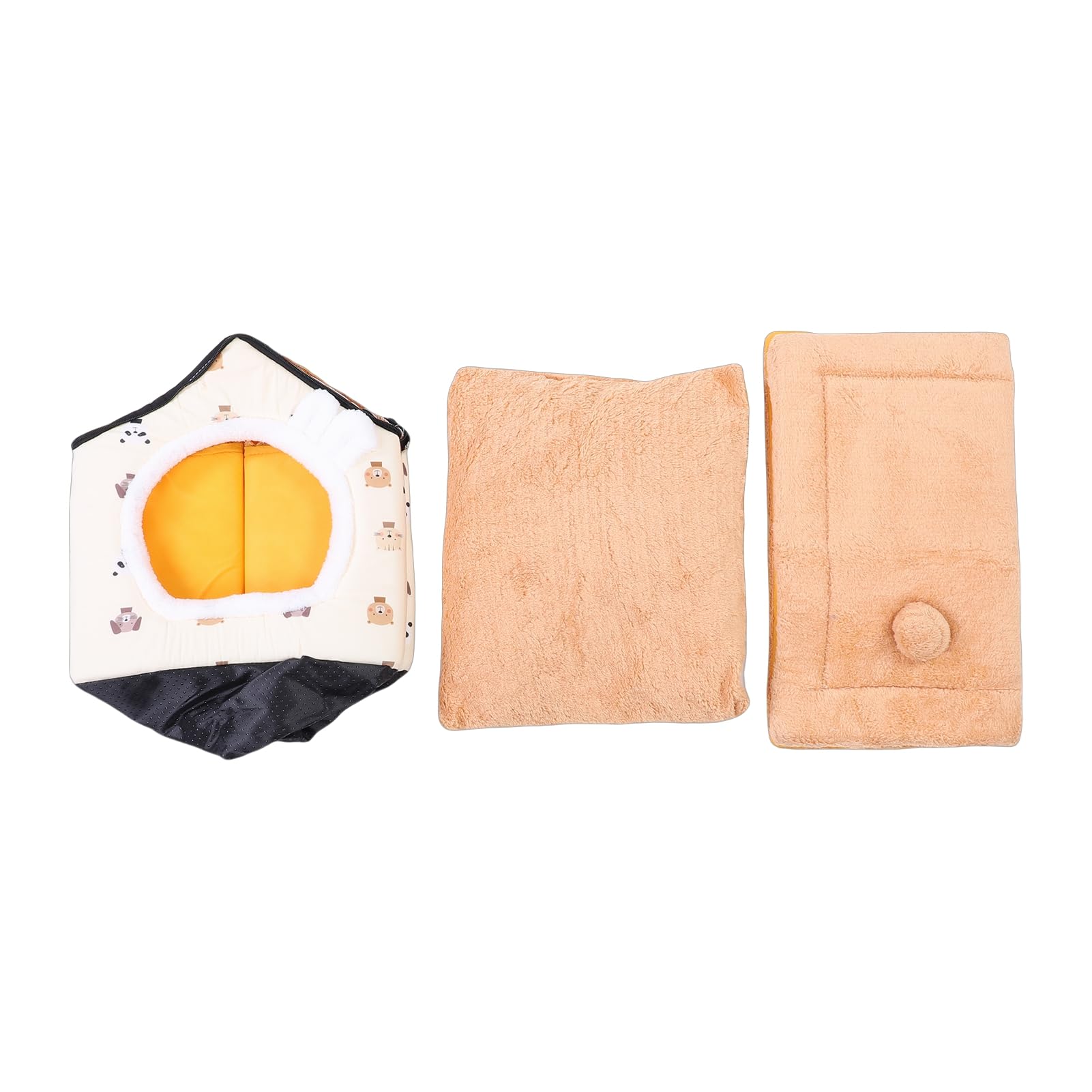 FILFEEL Accogliente Cuccia per Gatti Chiusa con Imbottitura in Peluche Staccabile - Cuccia per Animali Ventilata Invernale Ed Estiva per Gatti e Cani di Piccola Taglia da 2,5 a 7,5 Kg - per in