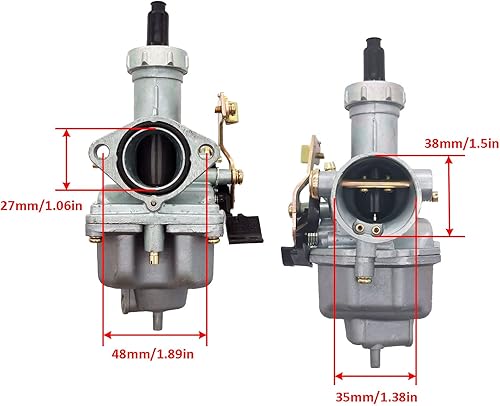 Miniatura 3 de Carburador PZ27 de 1.063 in de 4 tiempos compatible con TRX250 Recon Sportrax 250 CRF105F ATV Go-Karts Dirt Bike CG 150cc 200cc 250cc Buyang Kazuma
