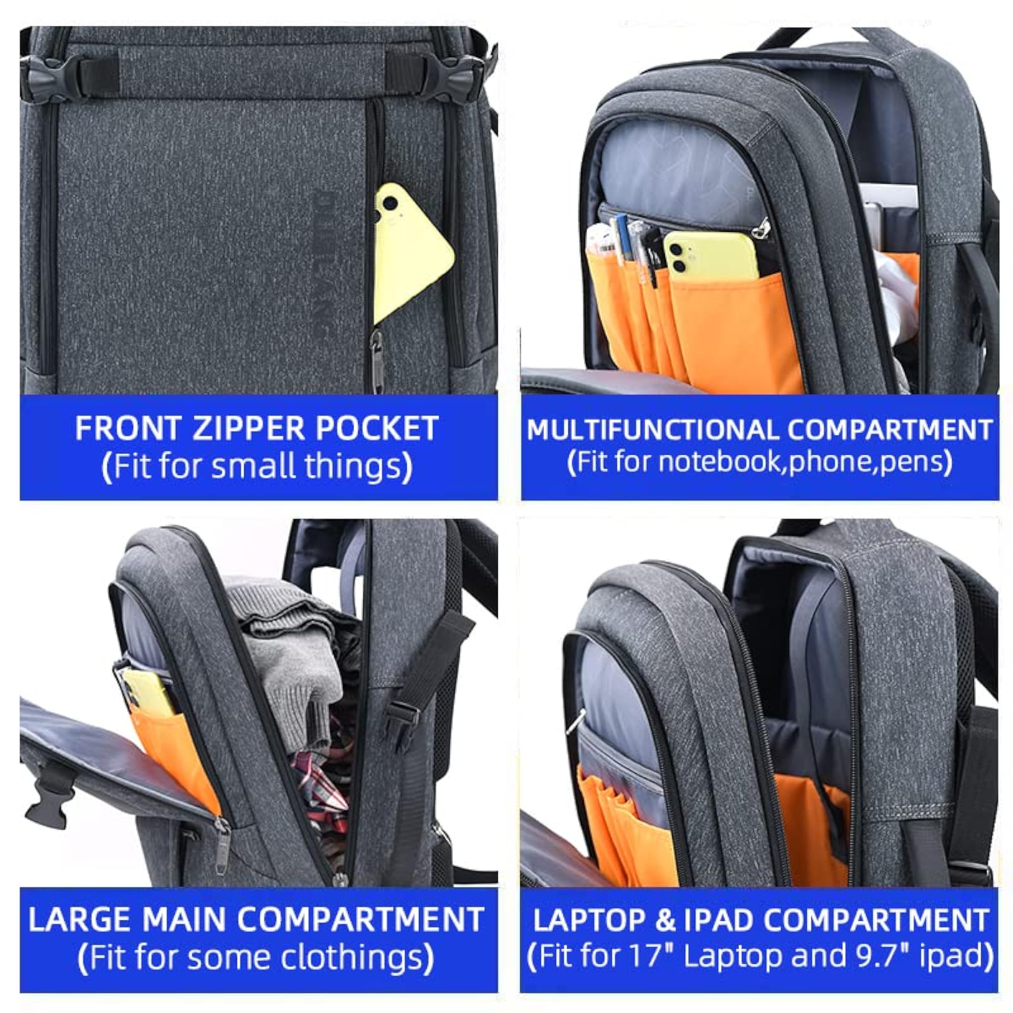 Men's Waterproof Travel Laptop Backpack, Stylish & Functional