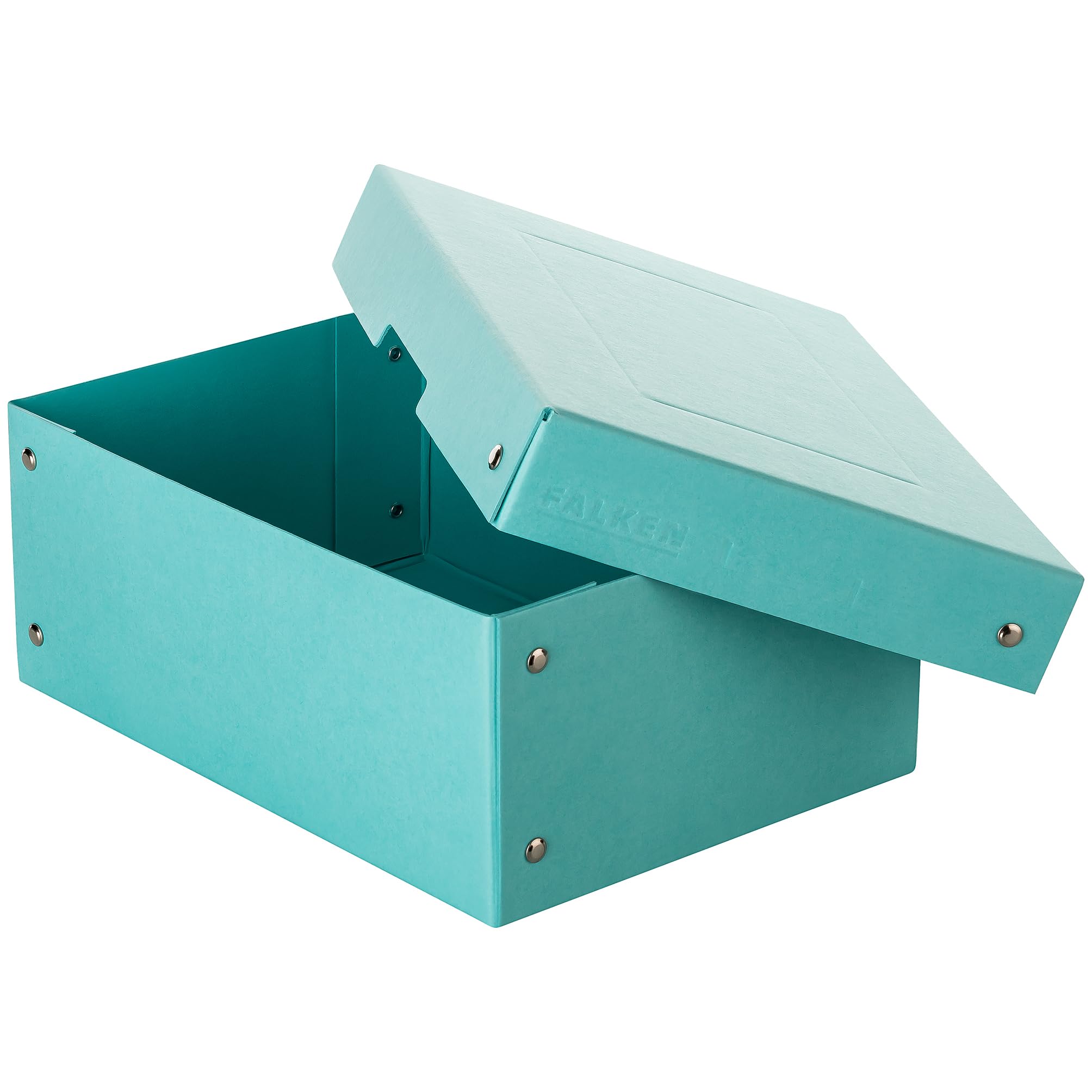 FALKEN 5x PureBox Pastell aus Recycling-Karton 100 mm hoch DIN A5 blau | Made in Germany Aufbewahrungsbox mit Deckel Blauer Engel Vegan Geschenkbox Transportbox Schachtel Allzweckbox